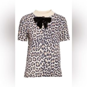 Kate Spade Thrift Leopard Short Sleeve Sweater